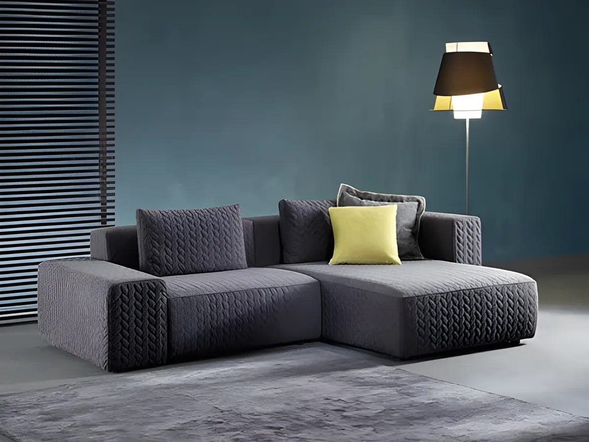 Elegantná sedačka s poťahom alcantara